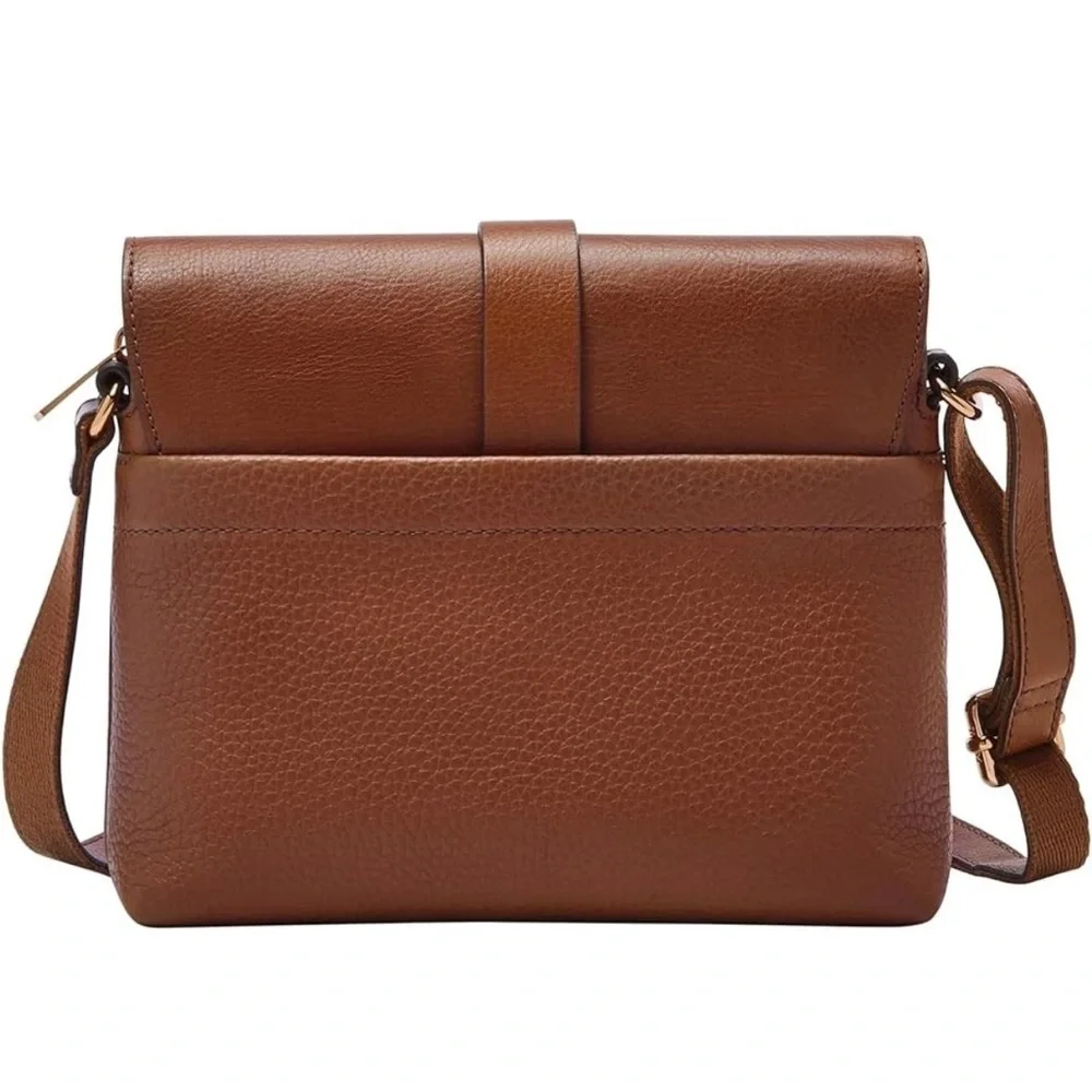 Fossil Kinley Small Leather Crossbody Bag, Brown New without tags - Picture 2 of 3